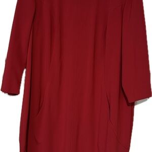 Elegant Red Tahari Mid-length Dress